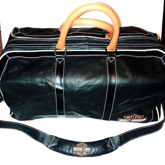 Harley-Davidson Other - Harley Davidson Black Leather Duffel Bag